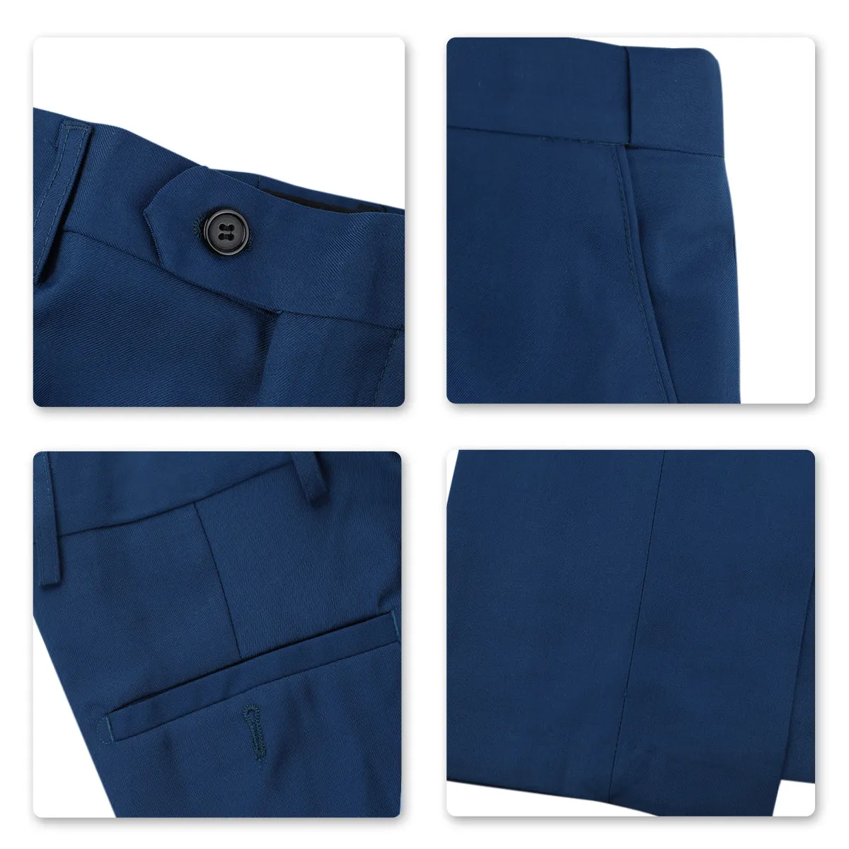 3-Piece One Button Formal Suit Classic Suit Blue