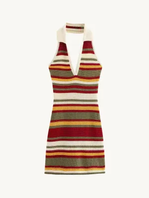 Aleah Crochet Halter Mini Dress