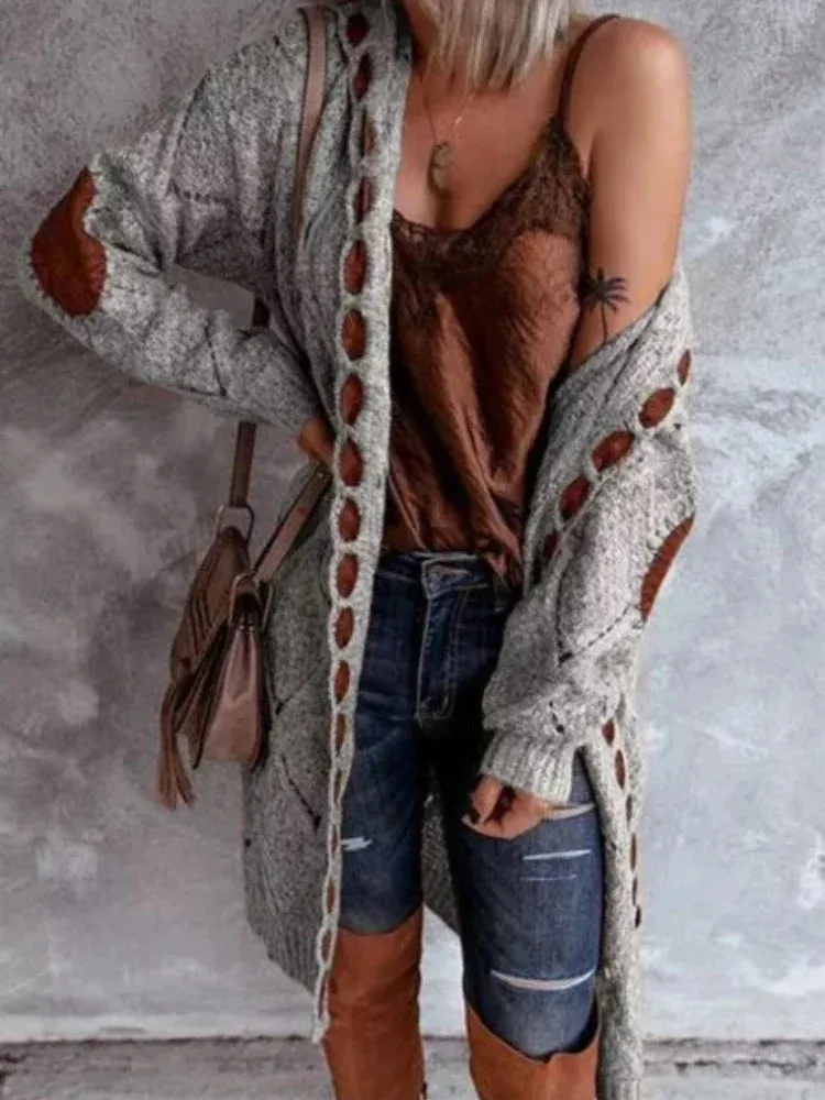 Amalia - Vintage Knitted Hooded Cardigan