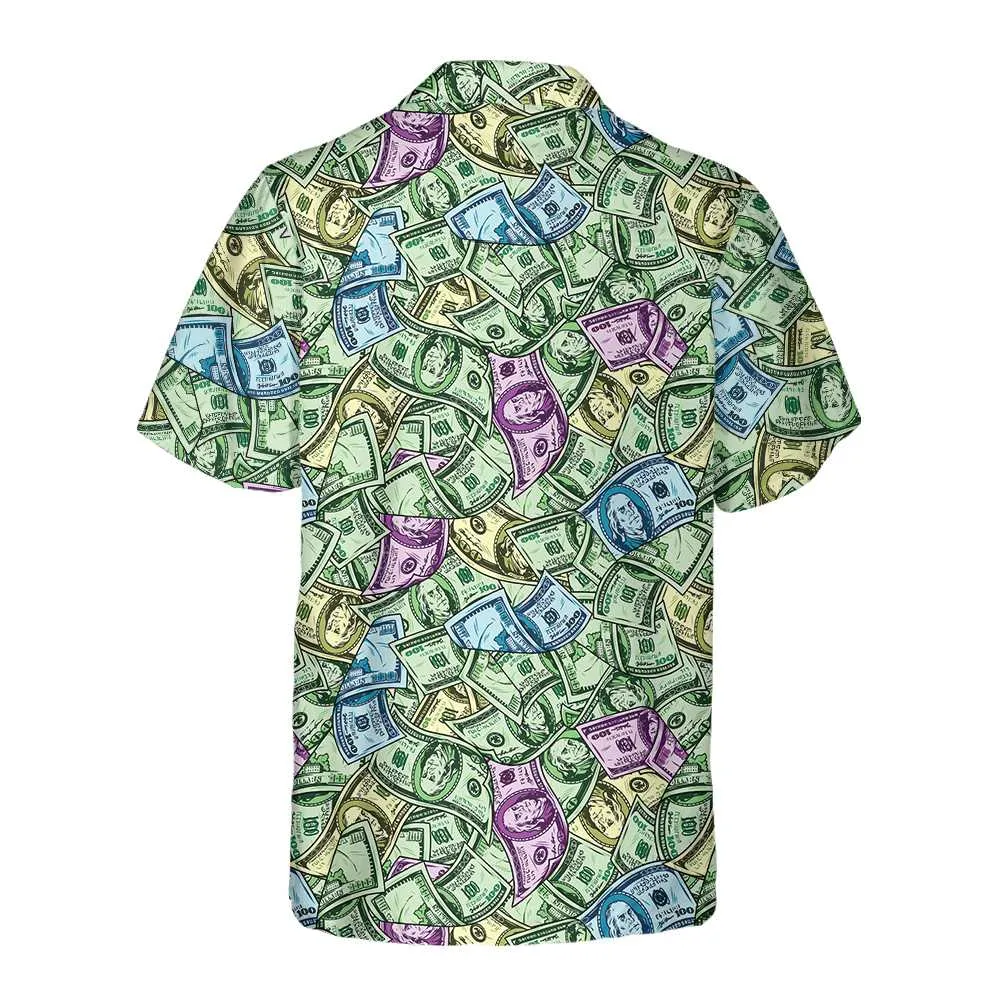American Currency Banknotes Seamless Pattern Dollar Hawaiian Shirt, Funny Money Hawaiian Shirt Gift For Men