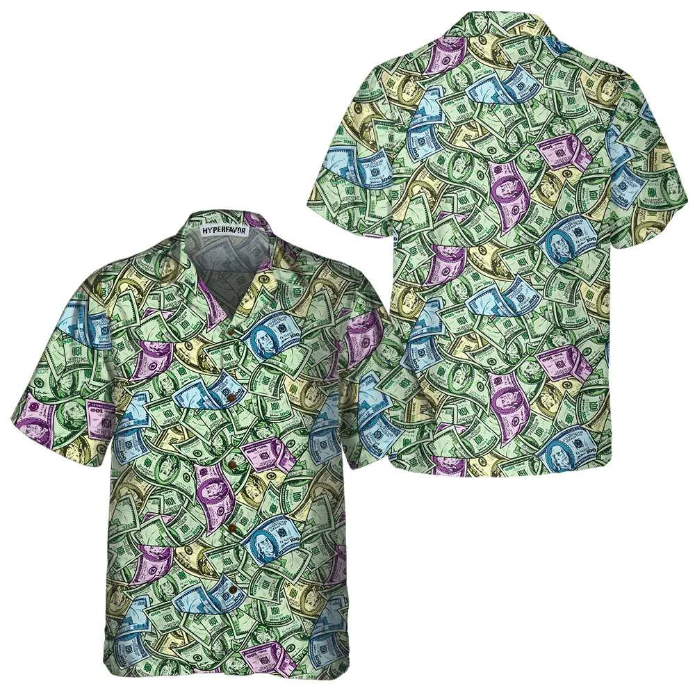 American Currency Banknotes Seamless Pattern Dollar Hawaiian Shirt, Funny Money Hawaiian Shirt Gift For Men
