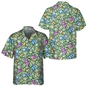 American Currency Banknotes Seamless Pattern Dollar Hawaiian Shirt, Funny Money Hawaiian Shirt Gift For Men