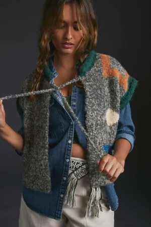 Anthropologie Tiny Jacquard Sweater Vest - Size Medium