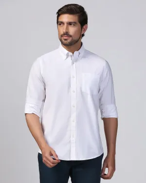 Casual White Solid Shirt - Solly