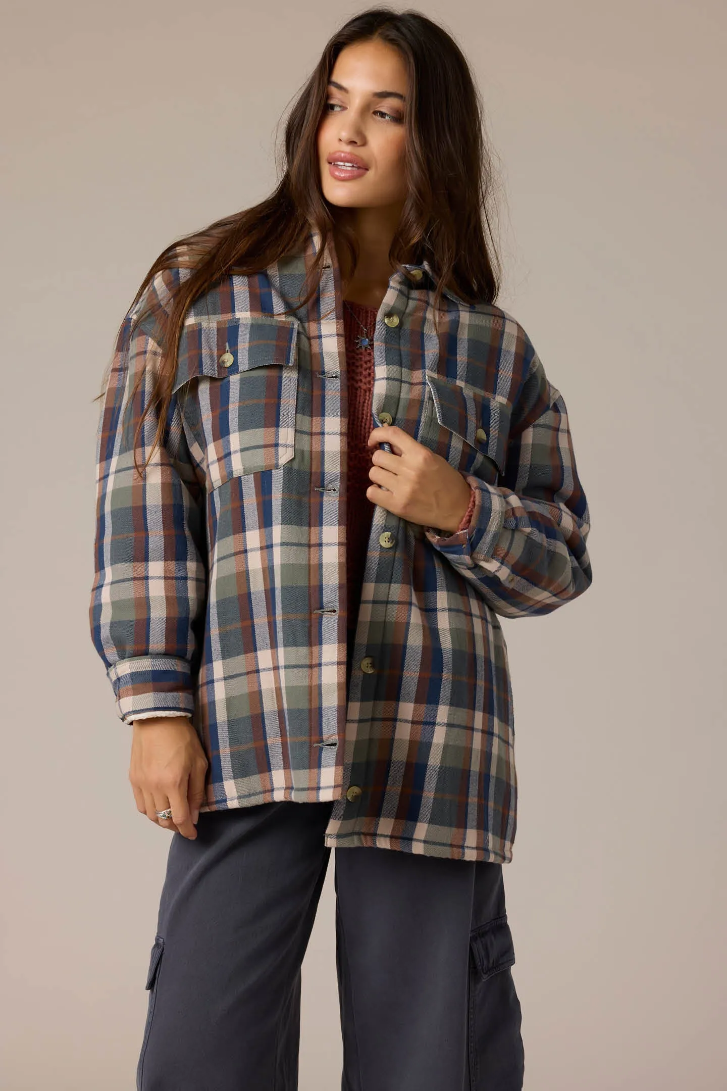CHANCE HIGH PILE LINED FLANNEL JACKET