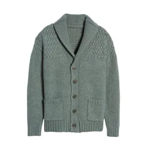 Custom Wool Blend Cardigan With Elbow Patches - OEM/ODM Sweater Manufacturer