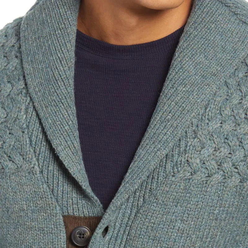 Custom Wool Blend Cardigan With Elbow Patches - OEM/ODM Sweater Manufacturer