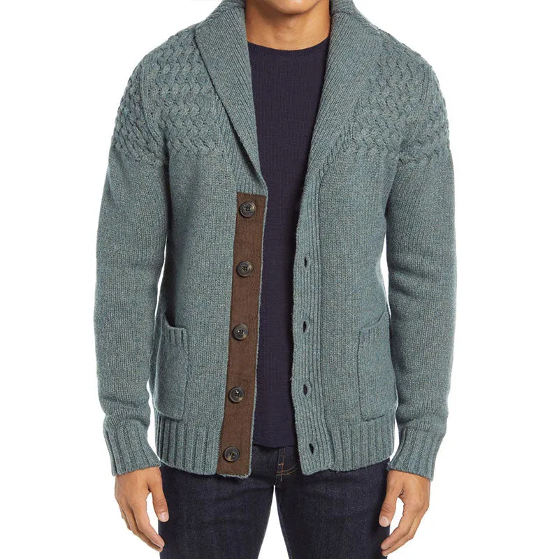 Custom Wool Blend Cardigan With Elbow Patches - OEM/ODM Sweater Manufacturer