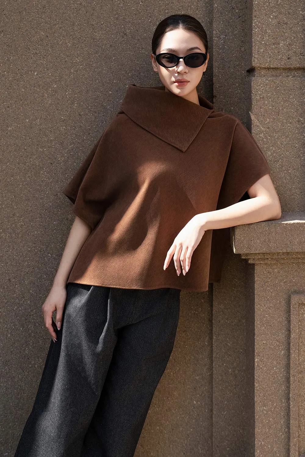Edna Straight Asymmetric Neck Velvet Floor Length Set
