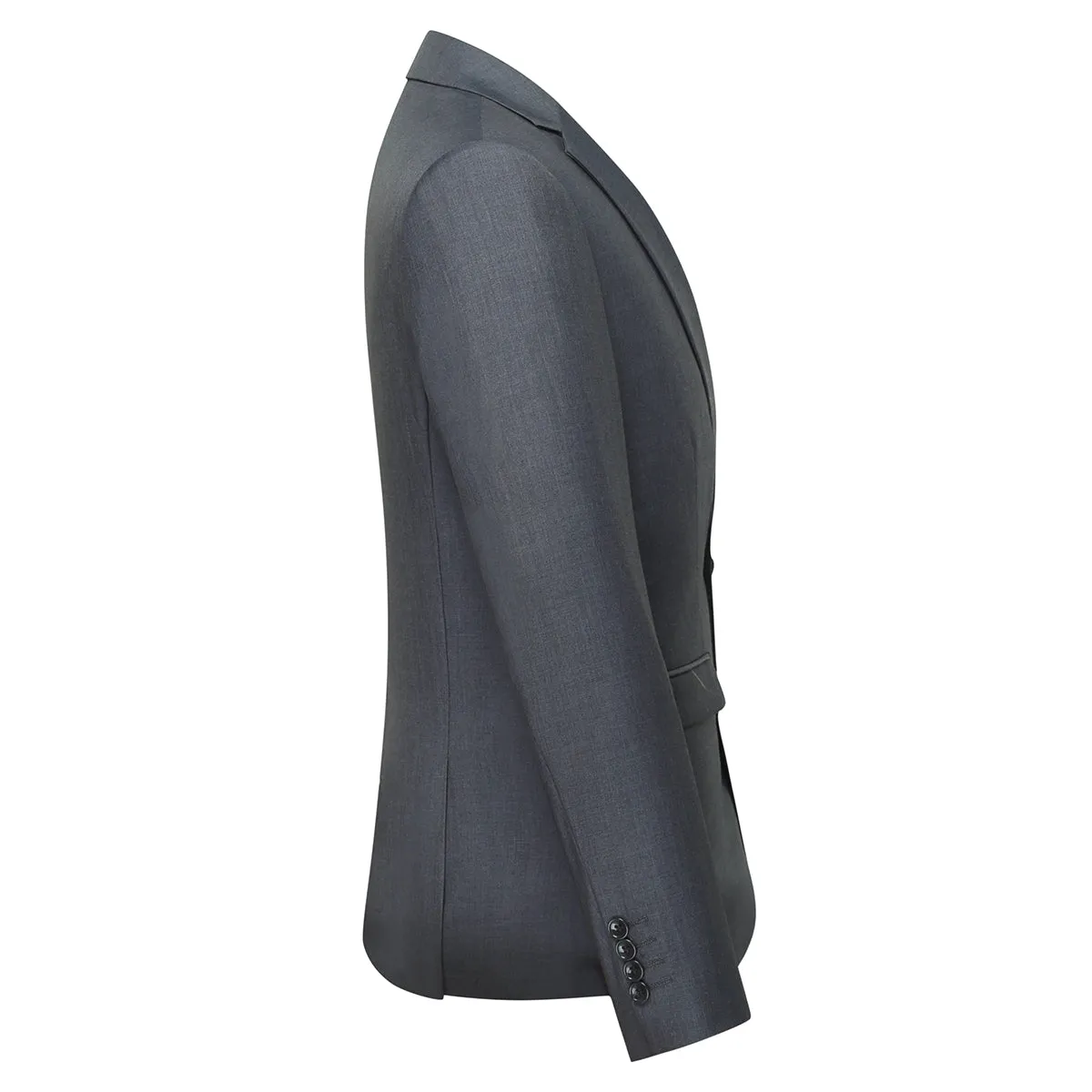 Elegant Dove Grey 3-Piece Suit - Classic One-Button Design