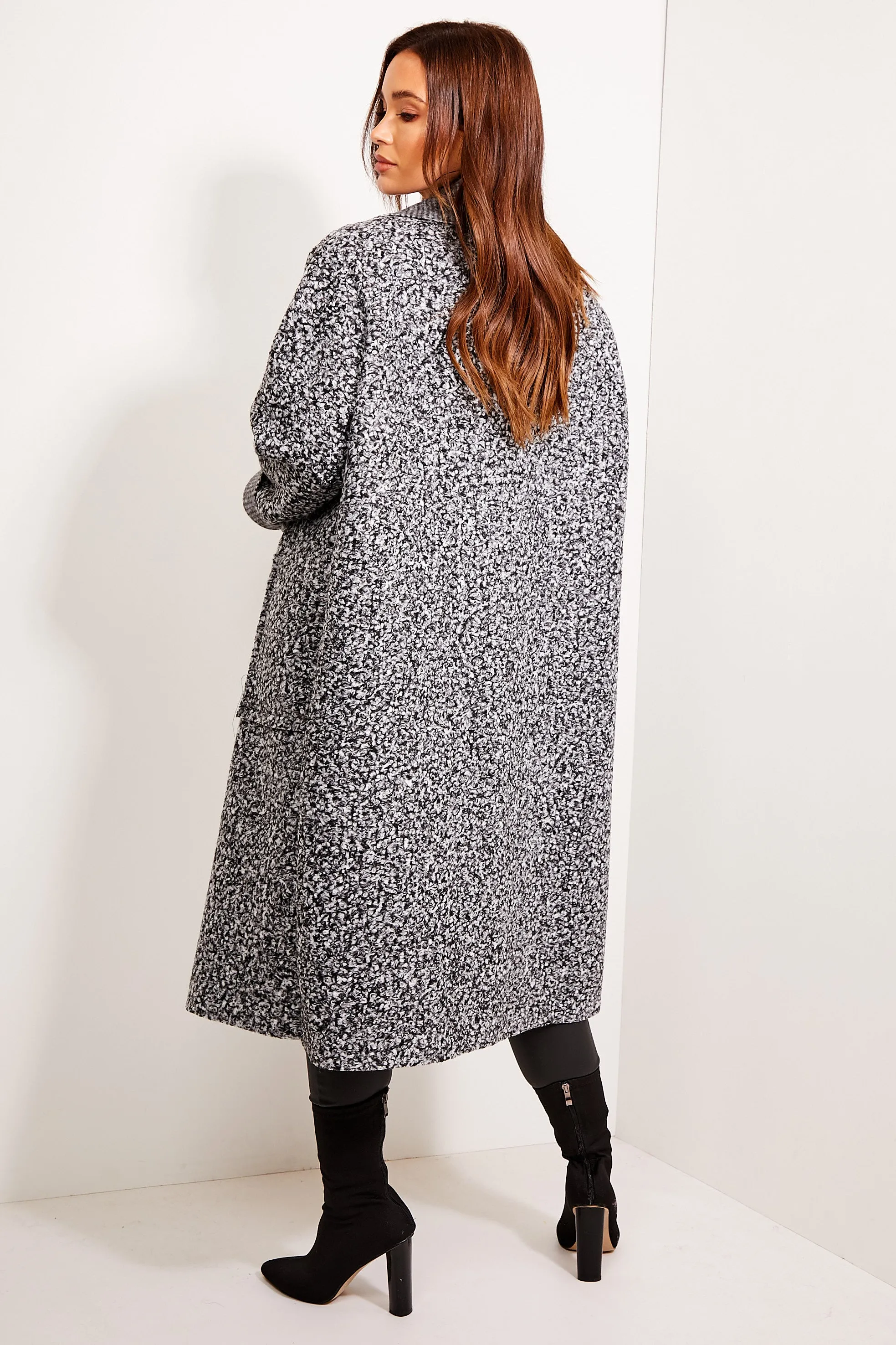 Grey Borg Long Waterfall Coat