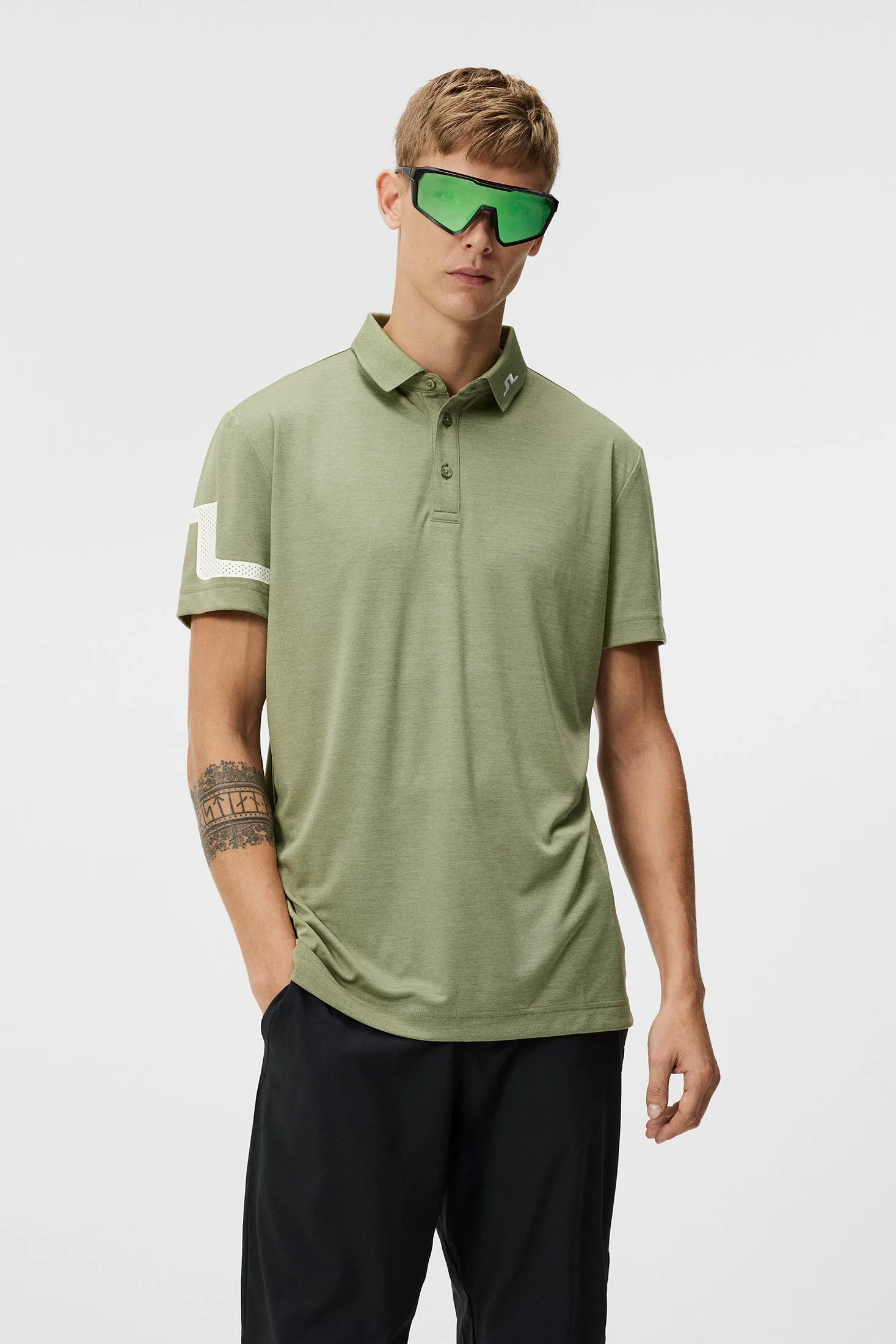 Heath Regular Fit Polo / Deep Depths Melange