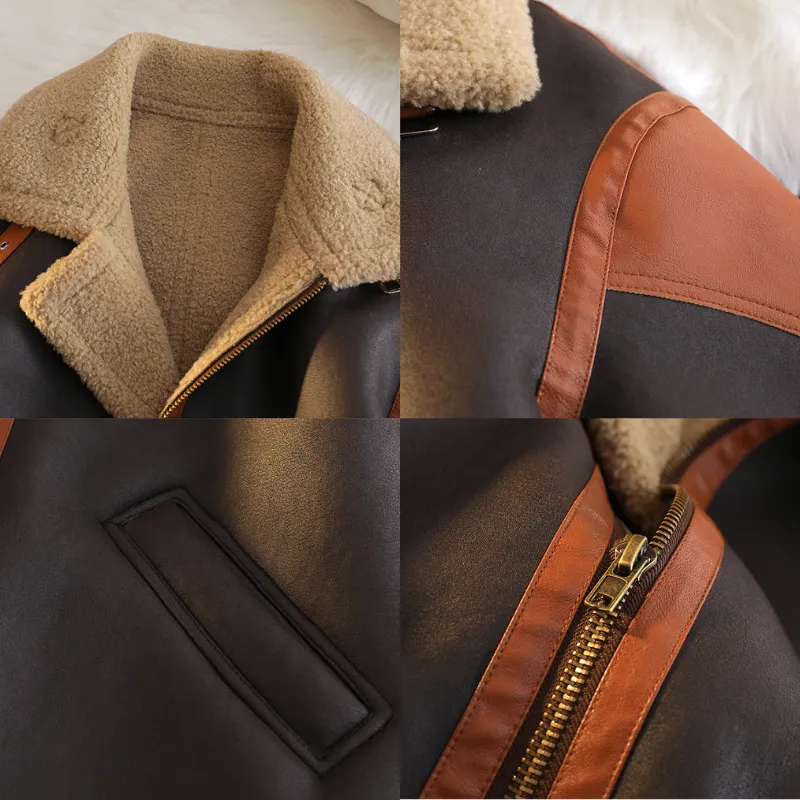 Jack Washington Leather Fleece Coat
