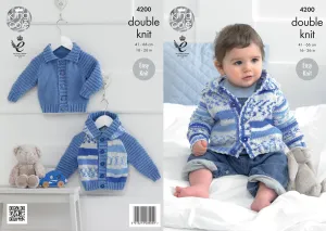 King Cole Cardigans Knitted with Cherish DK 4200
