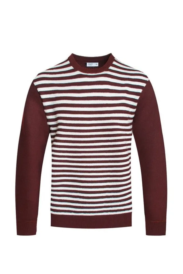 Knitted Round Striped Sweater