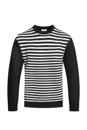 Knitted Round Striped Sweater