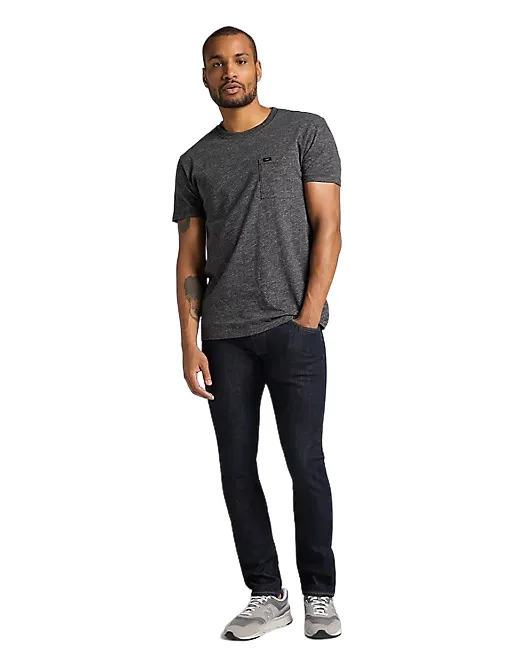 Lee pantalone jeans da uomo con gamba stratta Luke Heavyweight In Rinse Slim Tapered L719PX36 blu