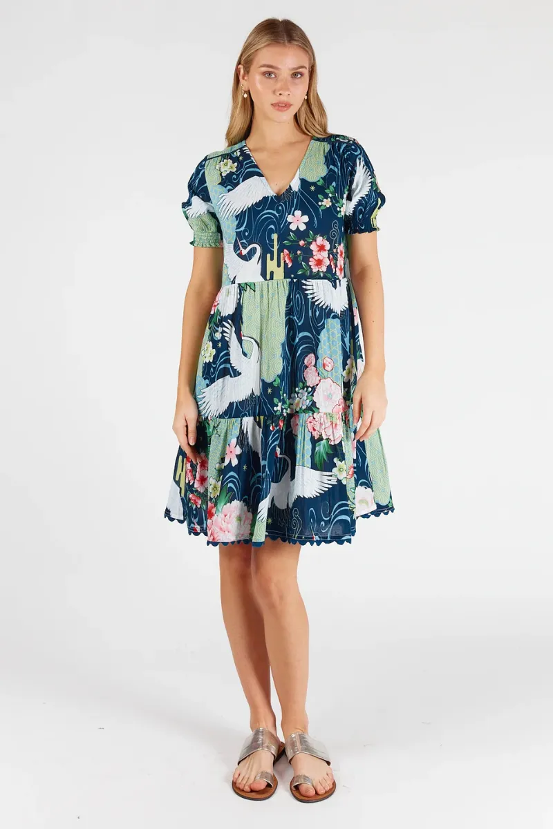 Lula Life Mitzuki Dress - Navy