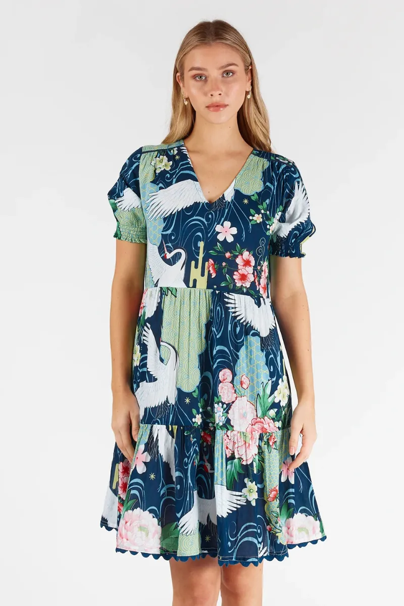 Lula Life Mitzuki Dress - Navy