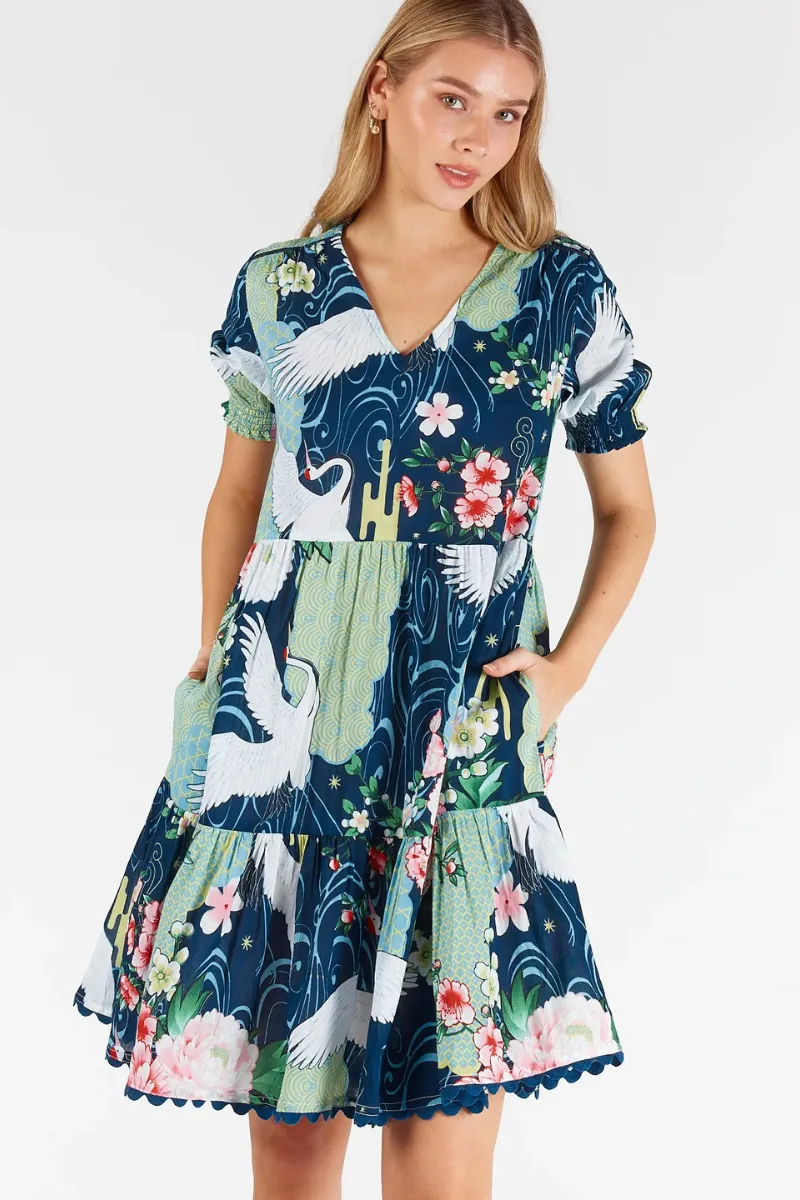 Lula Life Mitzuki Dress - Navy