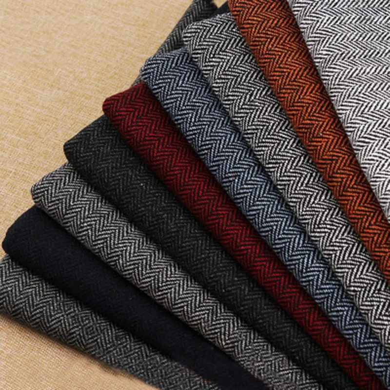 Mens Formal Suit Sets Gray Wool Tweed Winter Men Suit's For Wedding Formal Groom Tuxedo Herringbone Male Fashion 3 Piece (Jacket  Vest  Pants Tie)
