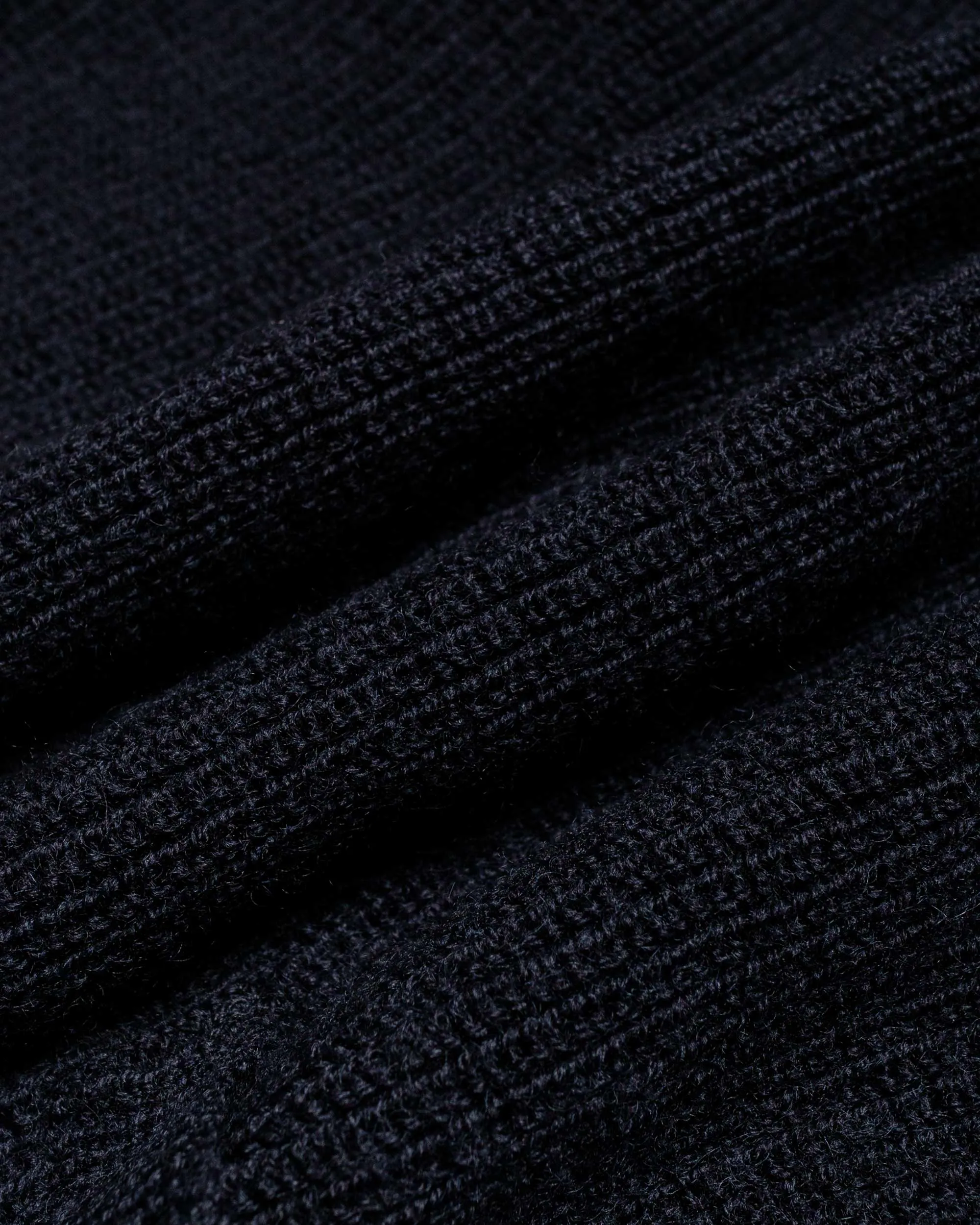 MHL Collared Cardigan Virgin Wool Ink
