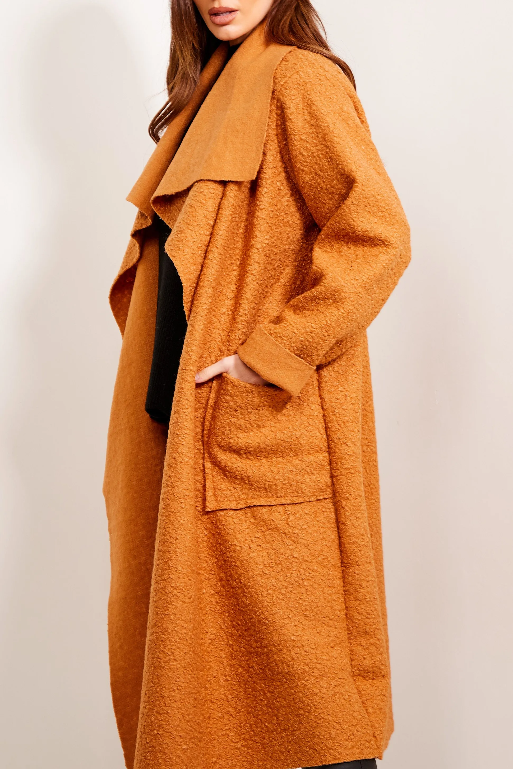 Michelle Camel Borg Long Waterfall Coat