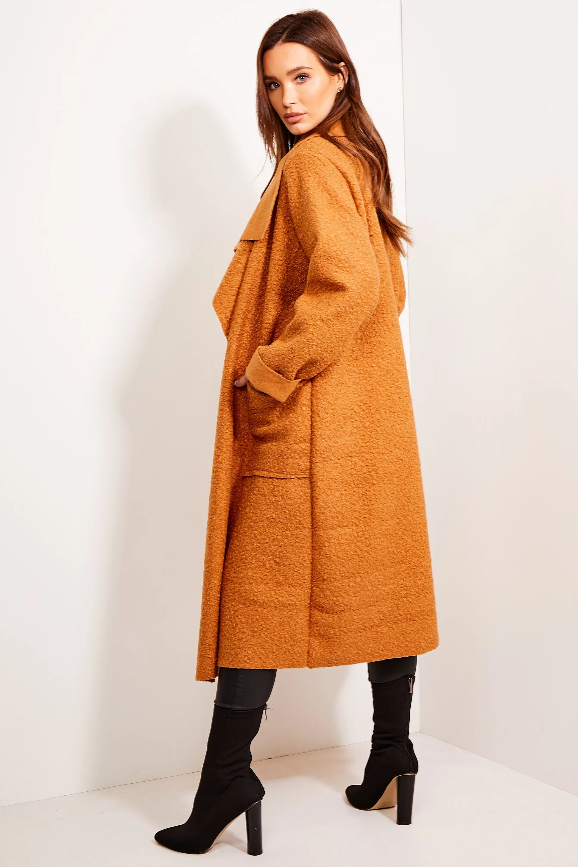 Michelle Camel Borg Long Waterfall Coat