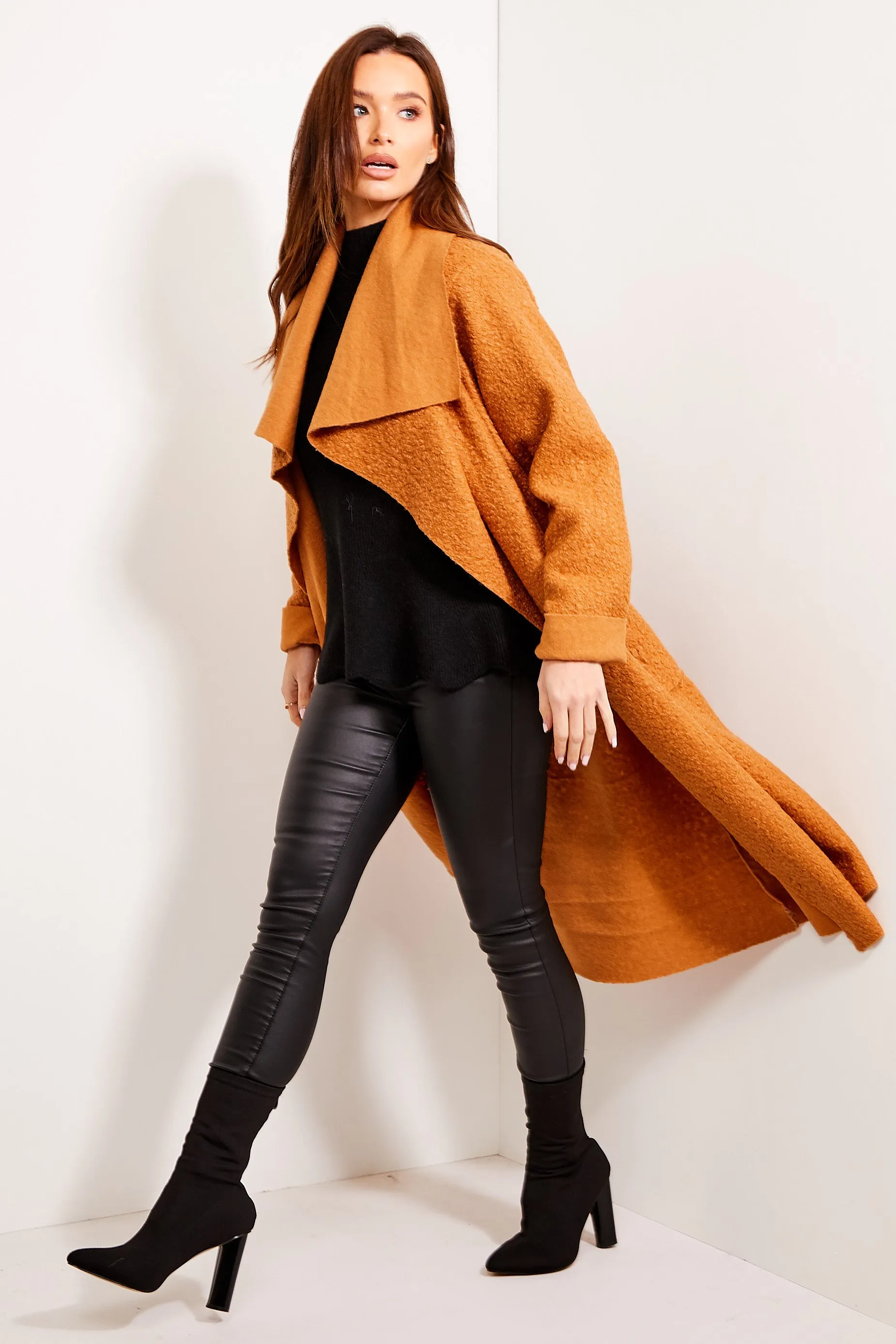 Michelle Camel Borg Long Waterfall Coat