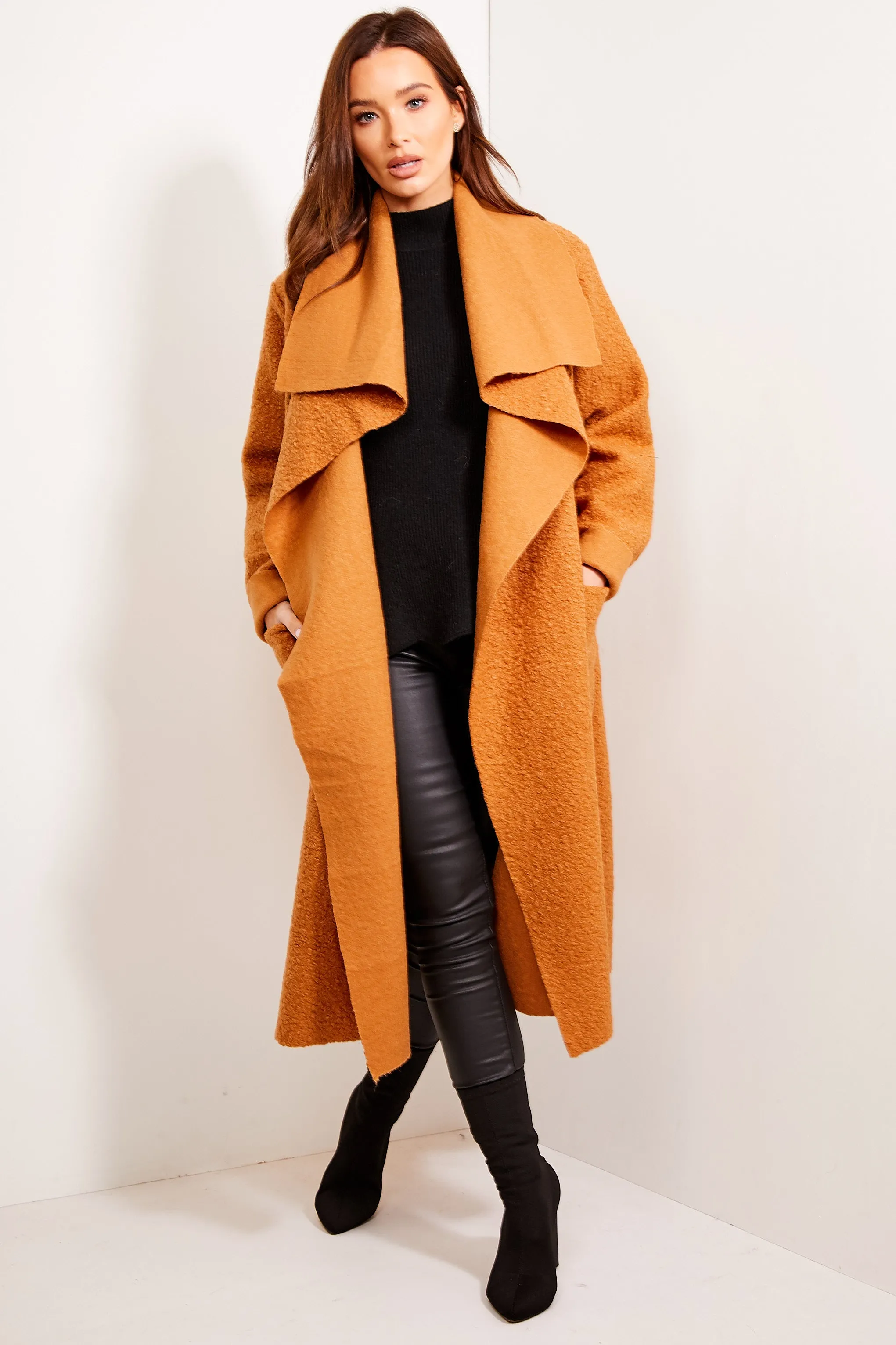 Michelle Camel Borg Long Waterfall Coat