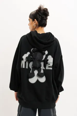 Mickey 3D Hoodie In Black