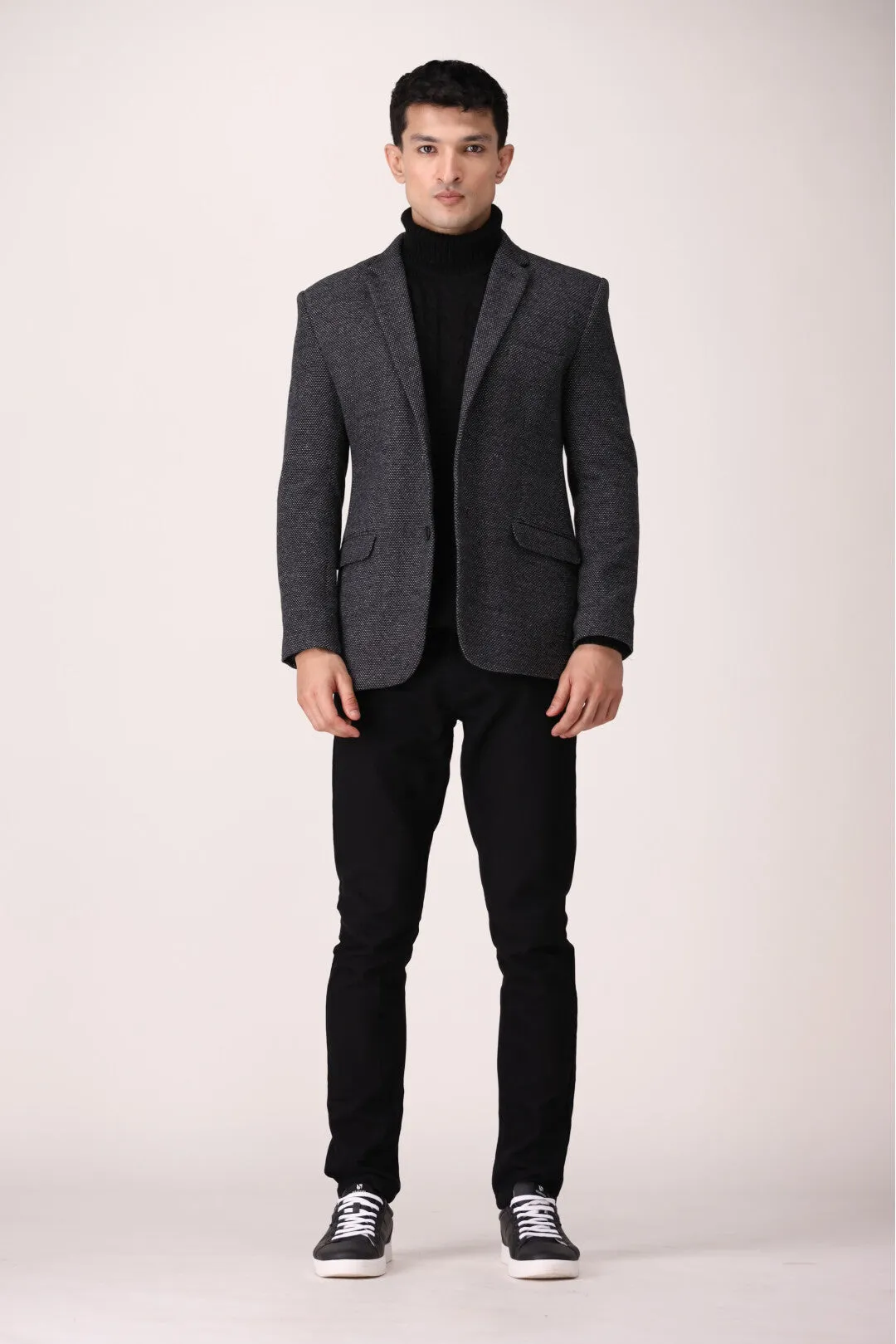 MULTI-TEXTURED WINTER JACKET REGULAR FIT