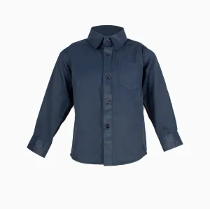 Navy Button-Up Shirt (00M to 7Y)