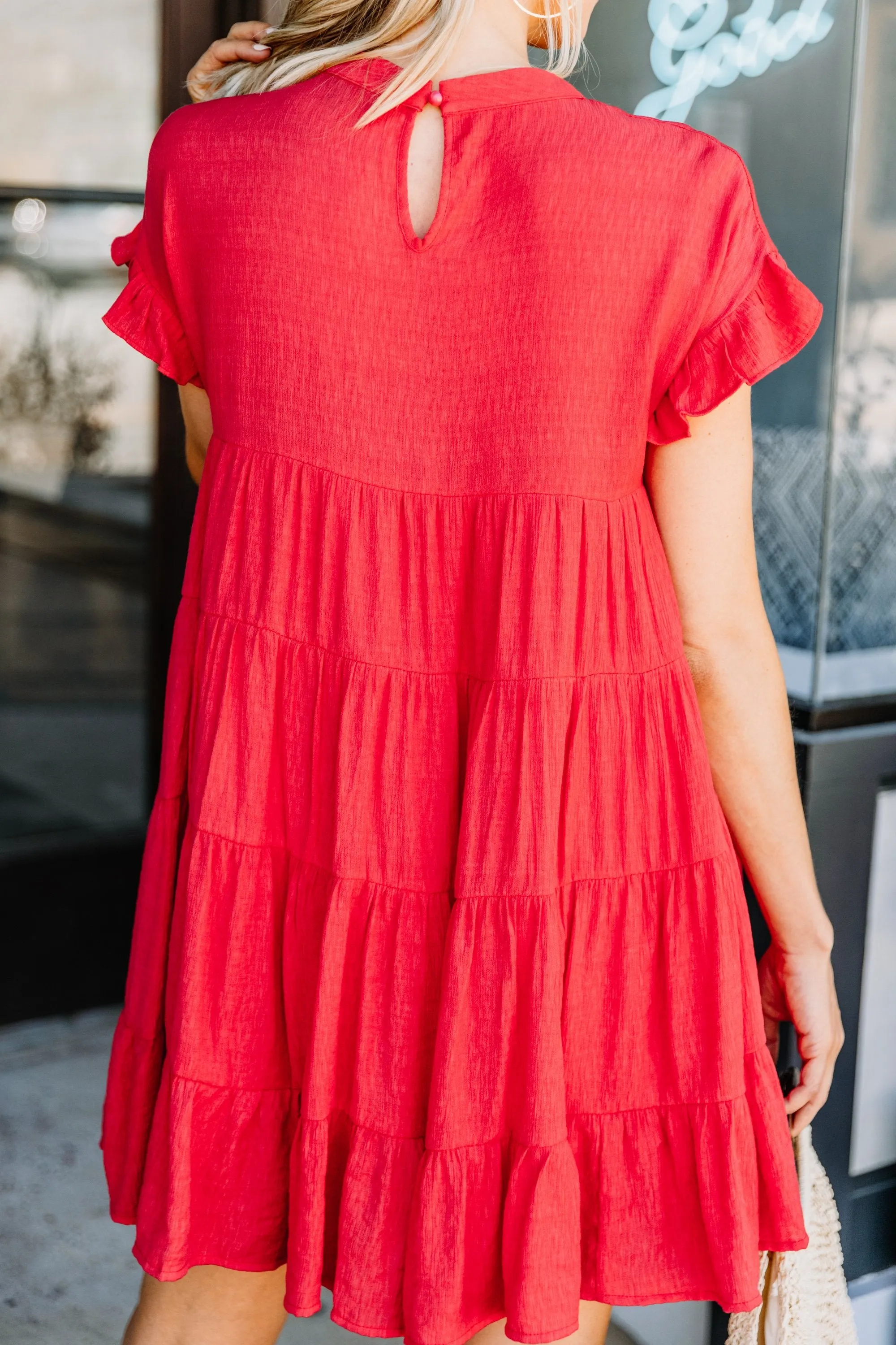 Next Level Red Tiered Dress