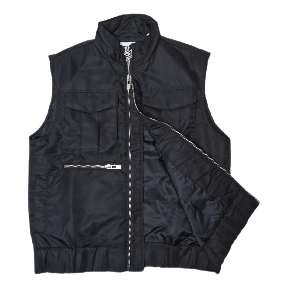 Padded Vest Faded Black