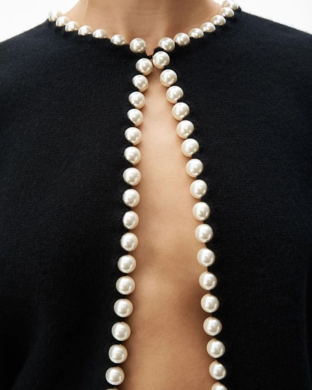 'Pearl Buttons' Black Cardigan