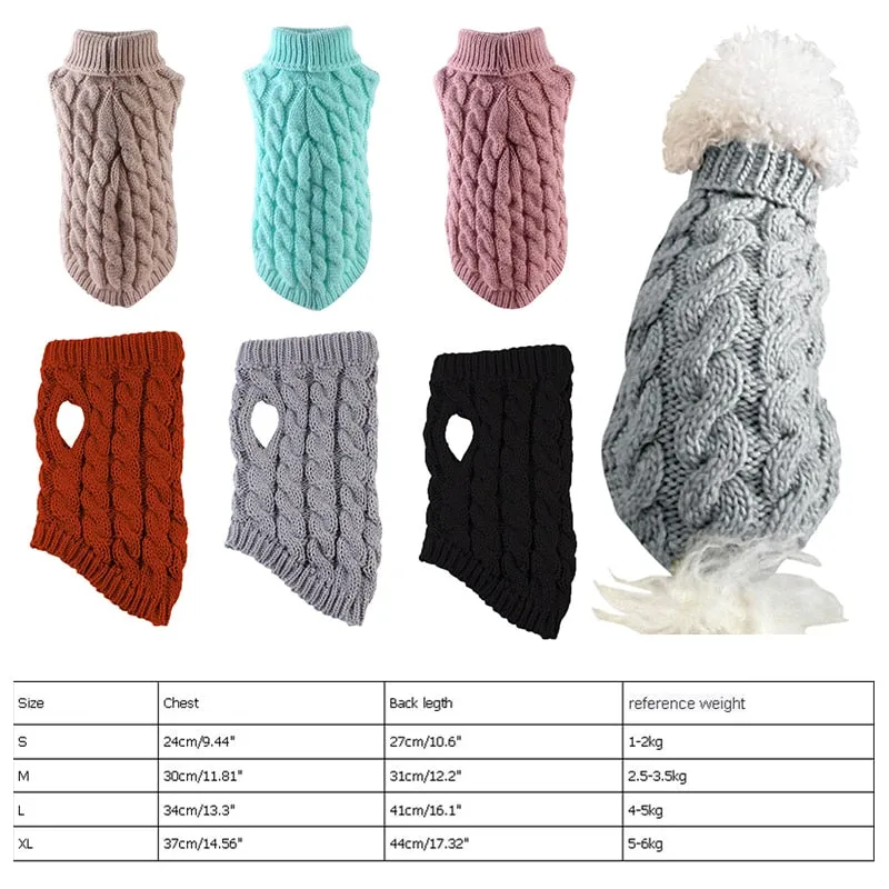 Pet's Warm Knitted Sweater