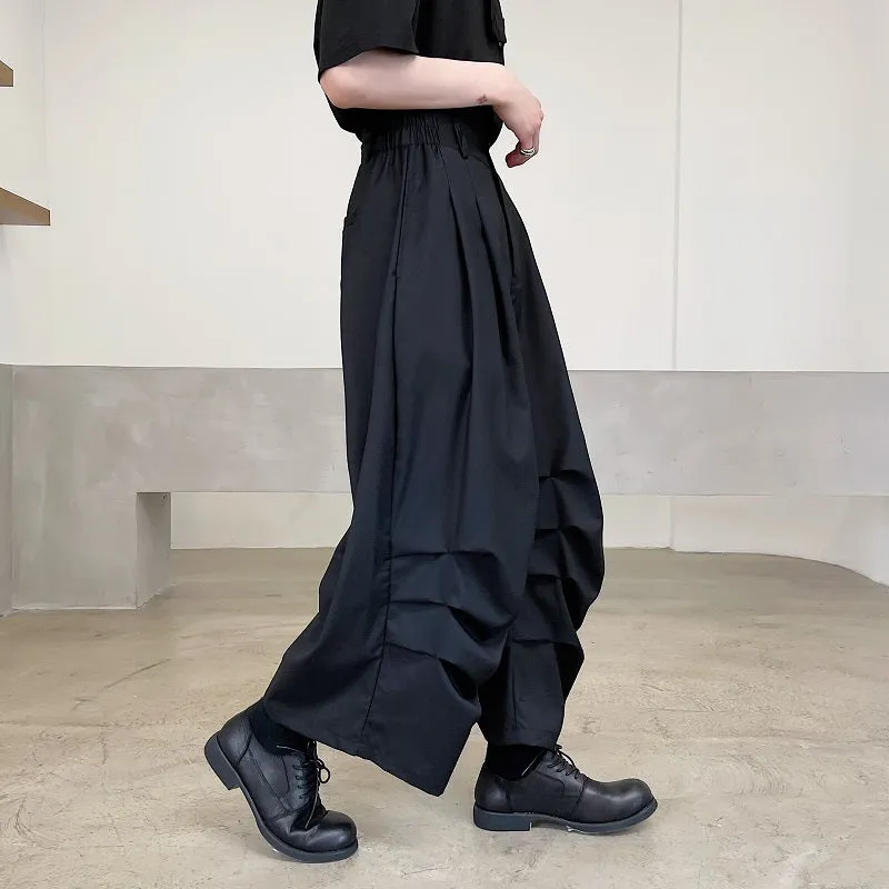 Pleated Design Wide-leg Pants