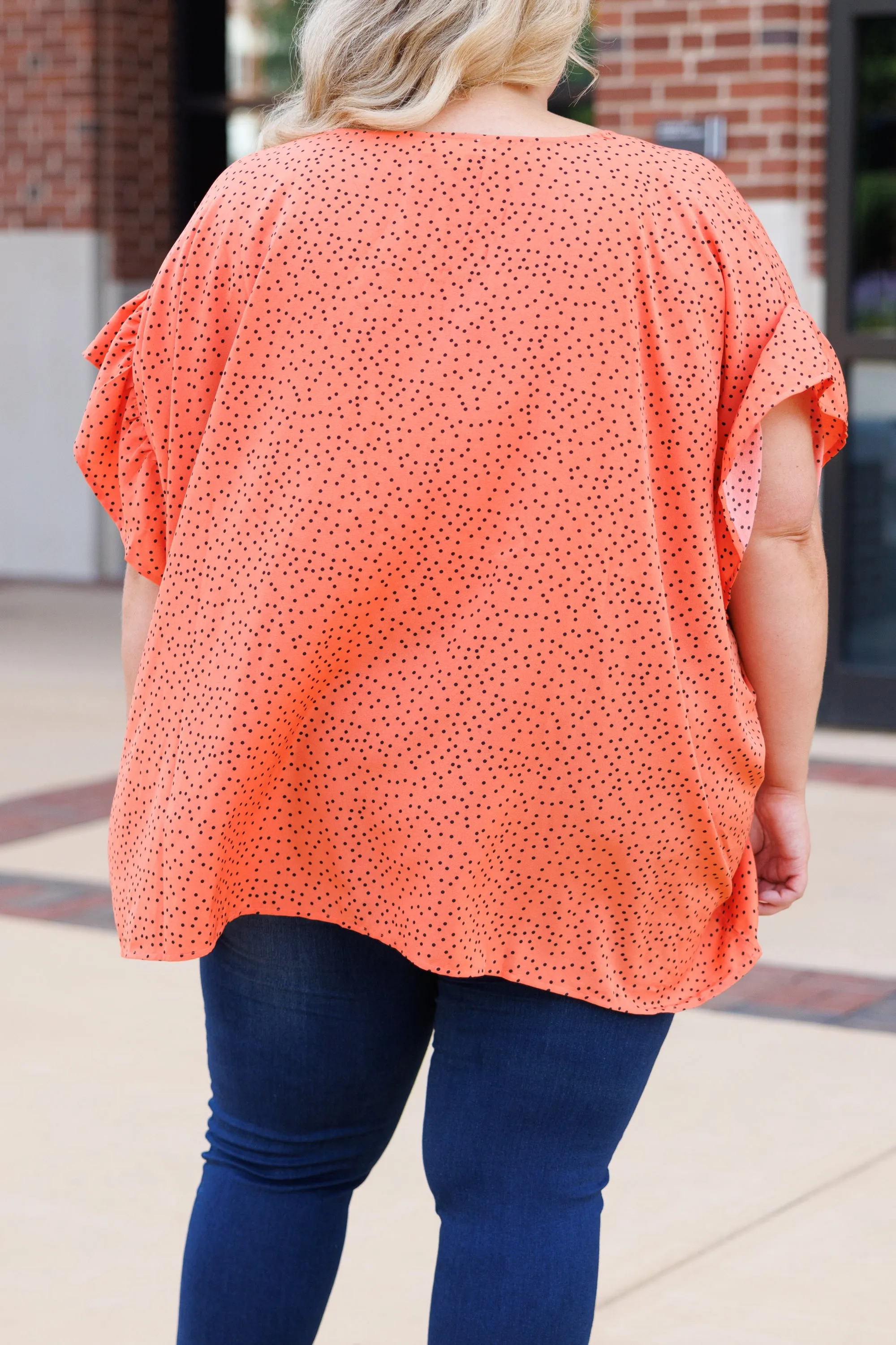 Pulling Away Top, Orange