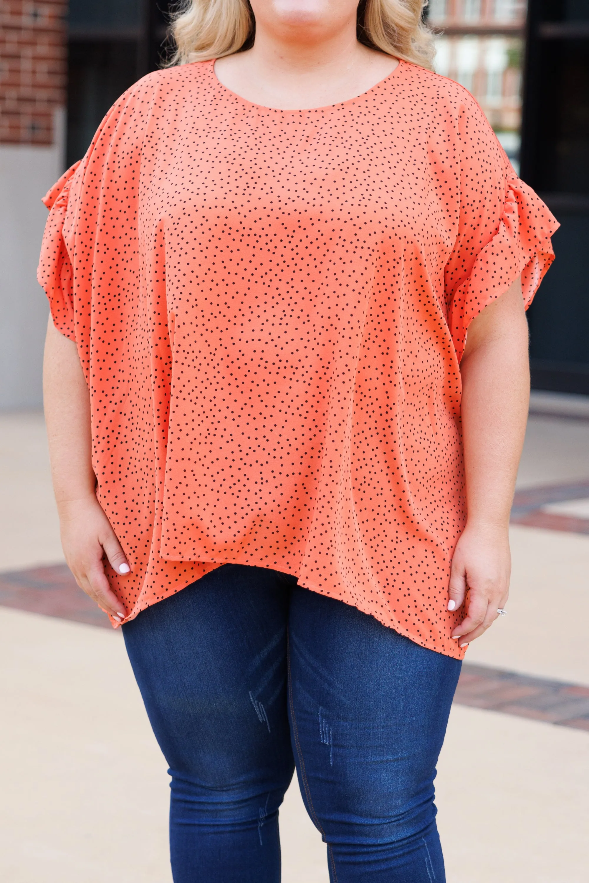 Pulling Away Top, Orange
