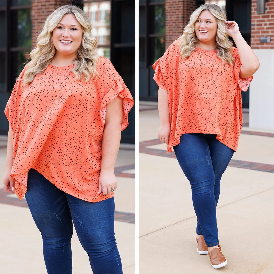 Pulling Away Top, Orange
