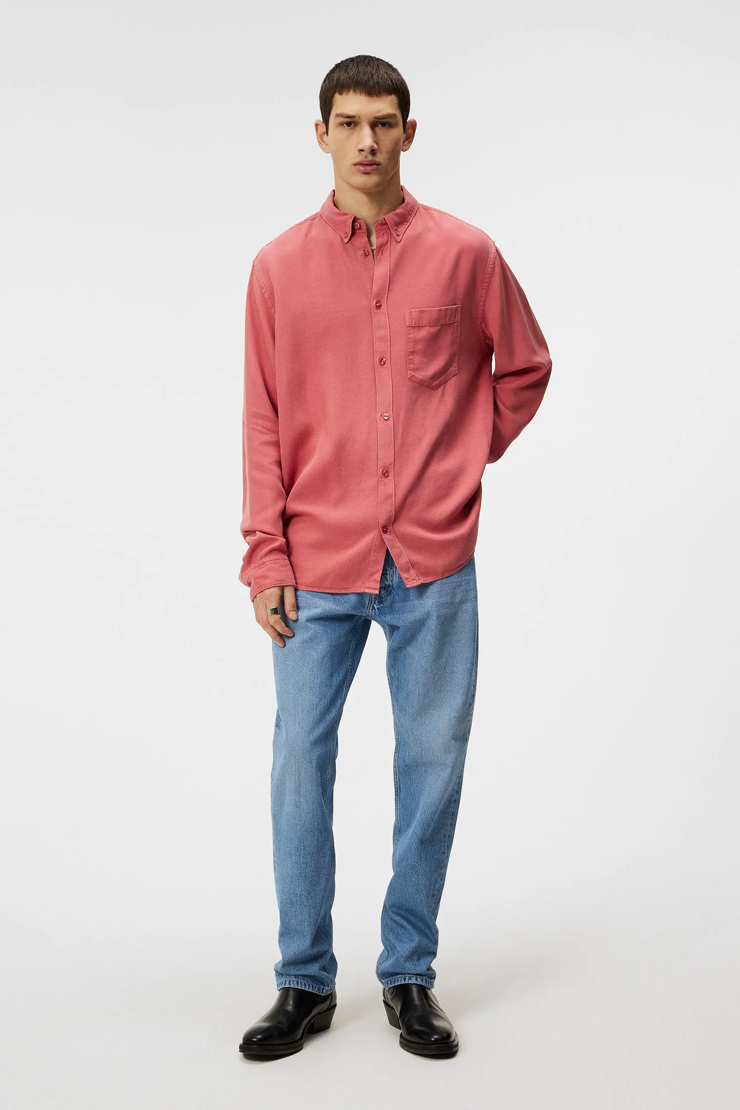 Reg LS Structure Tencel Shirt / Dusty Cedar