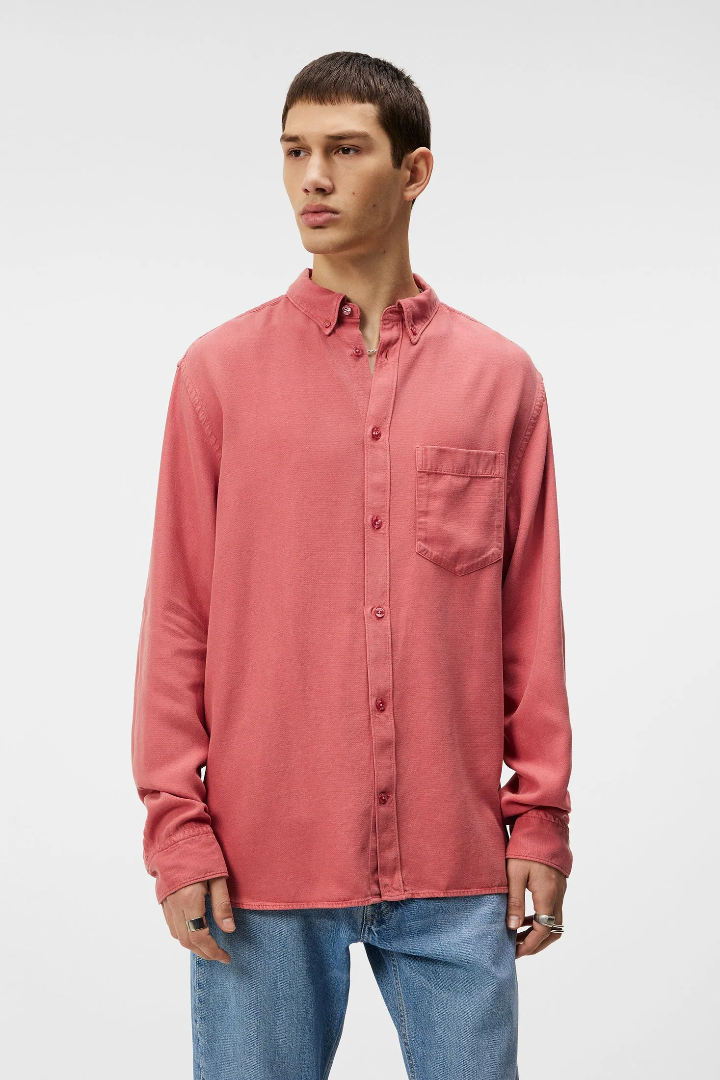 Reg LS Structure Tencel Shirt / Dusty Cedar
