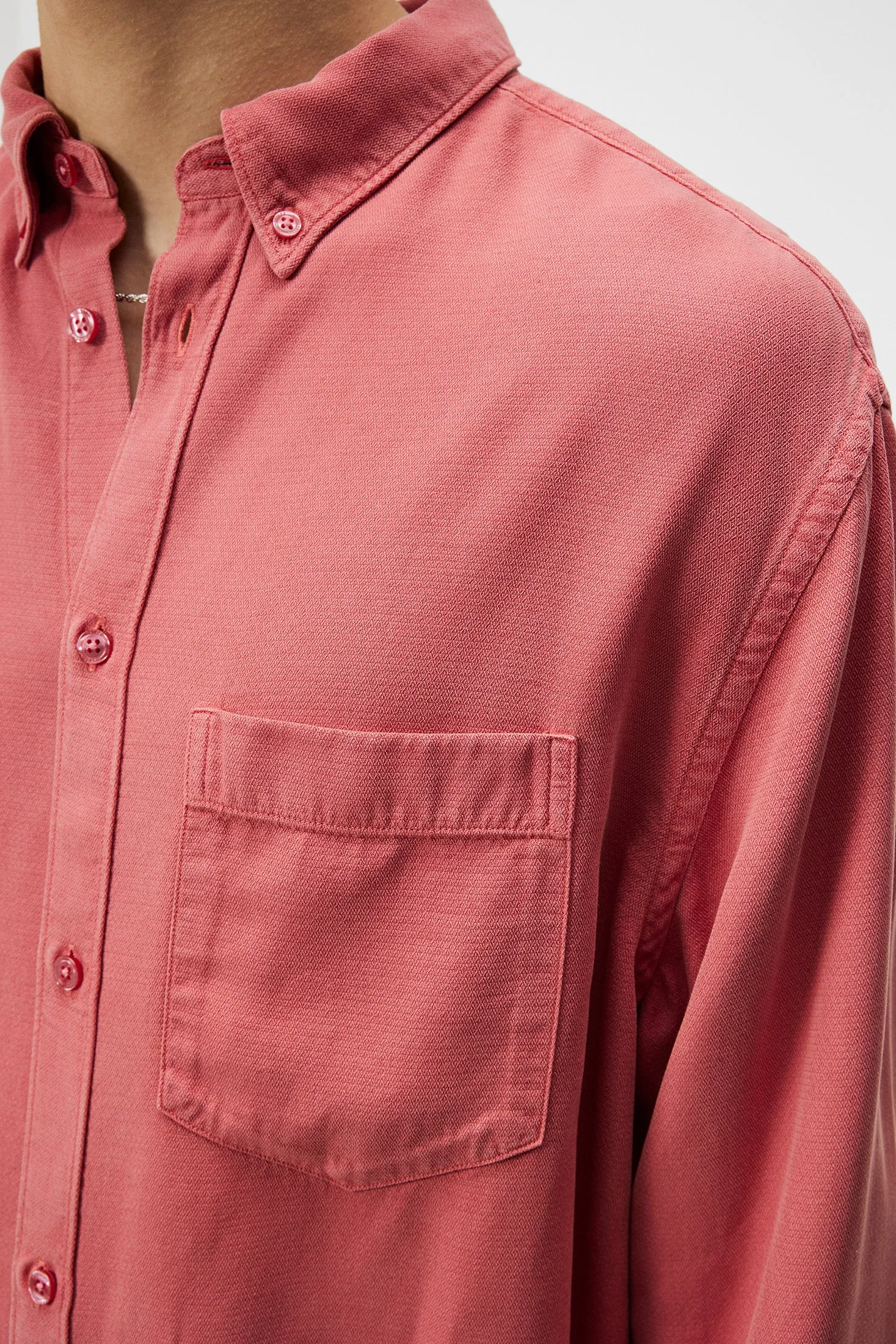 Reg LS Structure Tencel Shirt / Dusty Cedar