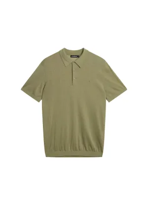 Ridge Lyocell Silk Polo / Oil Green
