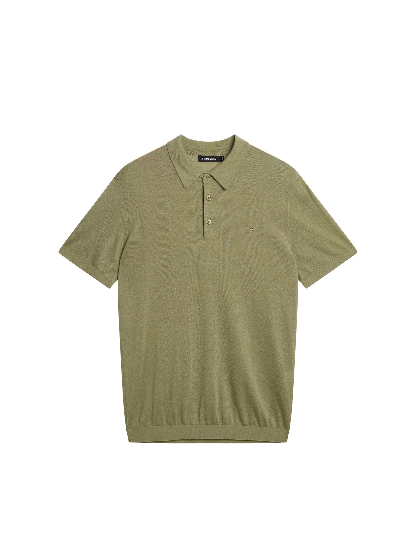 Ridge Lyocell Silk Polo / Oil Green