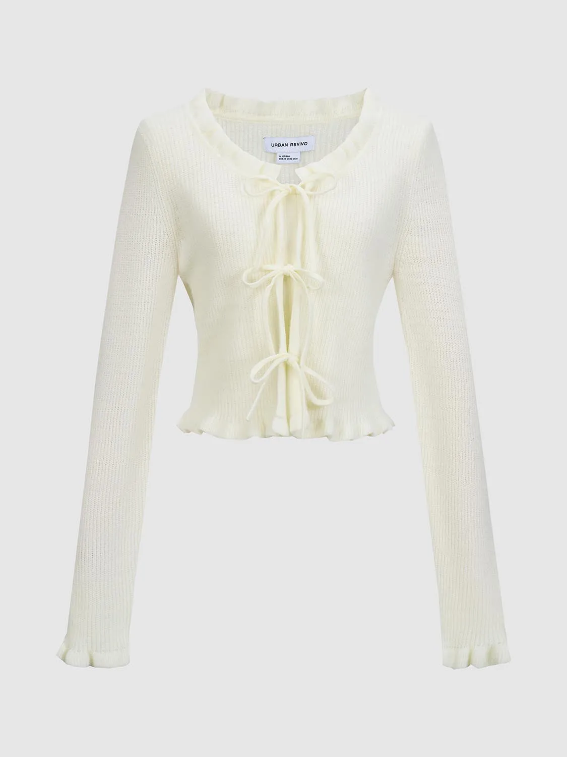 Ruffle Hem Knitted Cardigans
