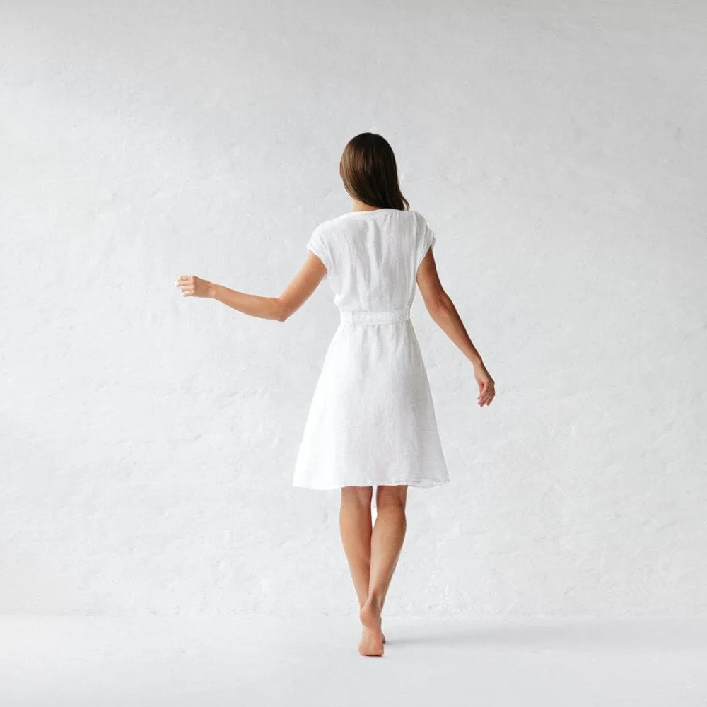 Seaside Tones Ayu Dress - White