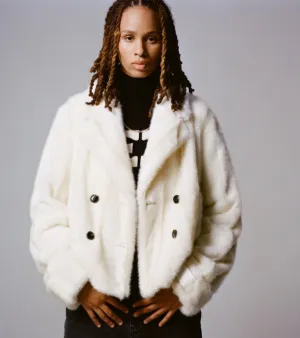 Short Mink Faux Fur Coat
