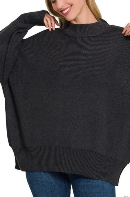 Side Slit Oversized Sweater